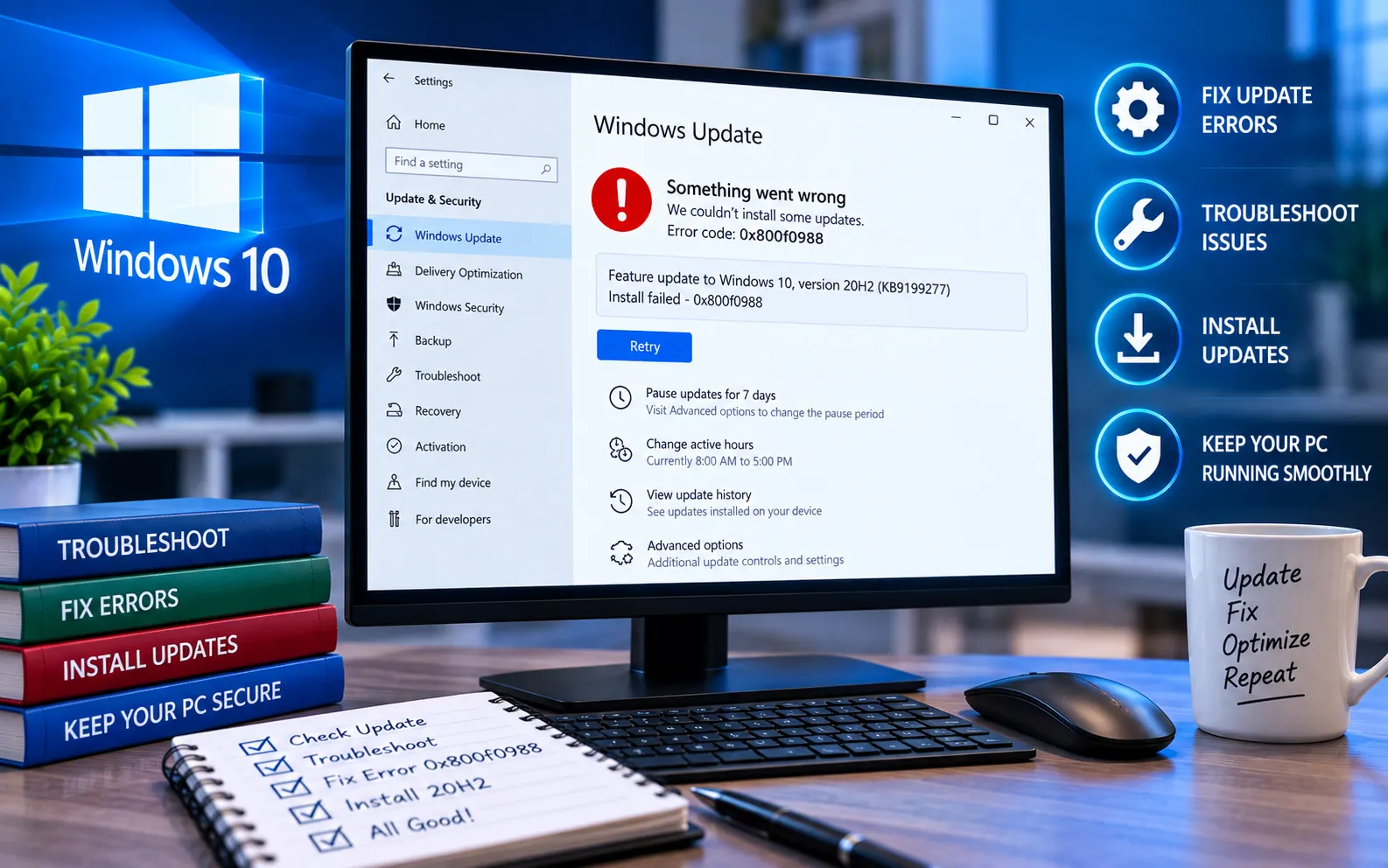 Windows Update Error Code 0x800F0988 fix